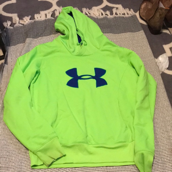 Under armour neon green hoodie shop